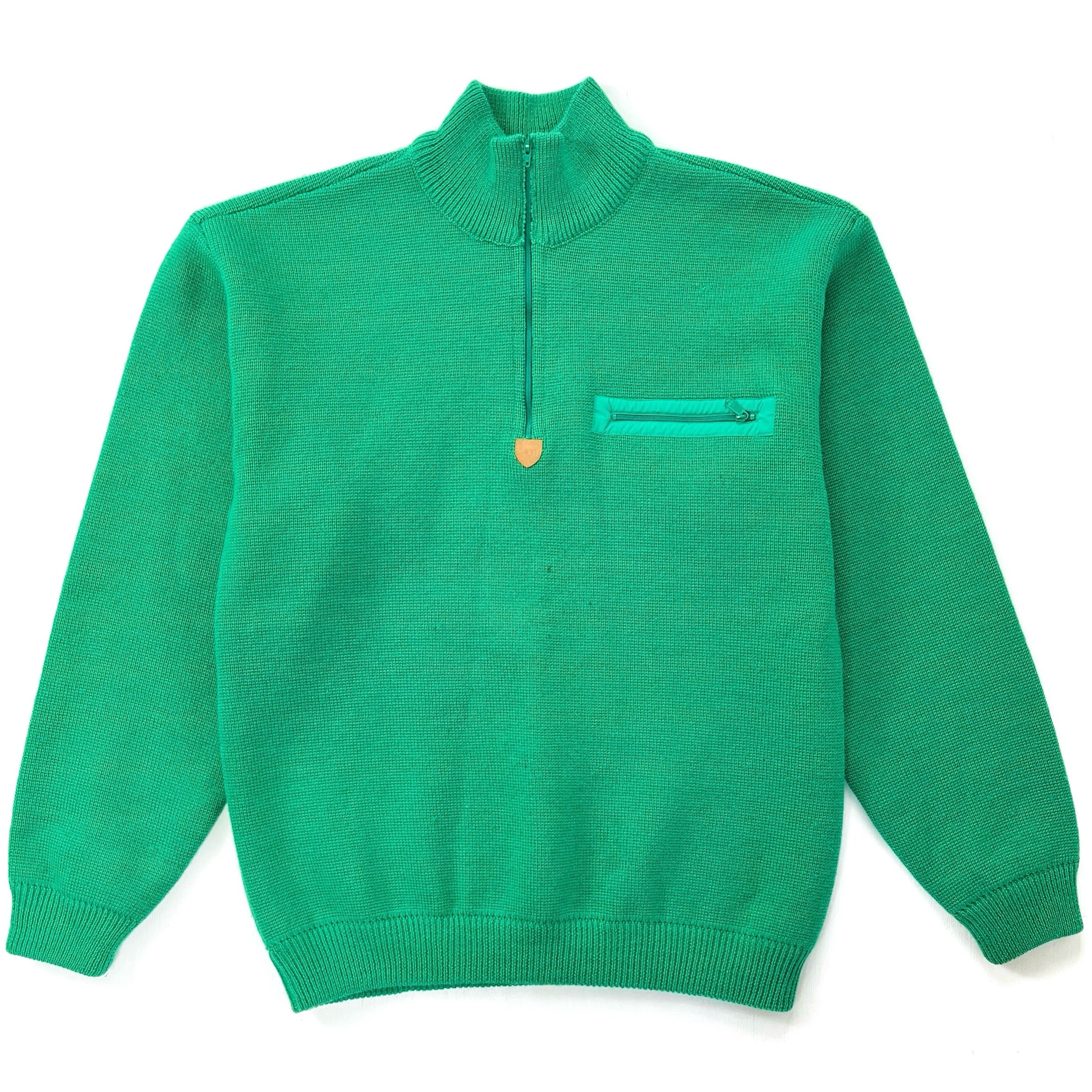 1990 Patagonia Alpiniste Heavy Wool Sweater, Kelly Green (L)