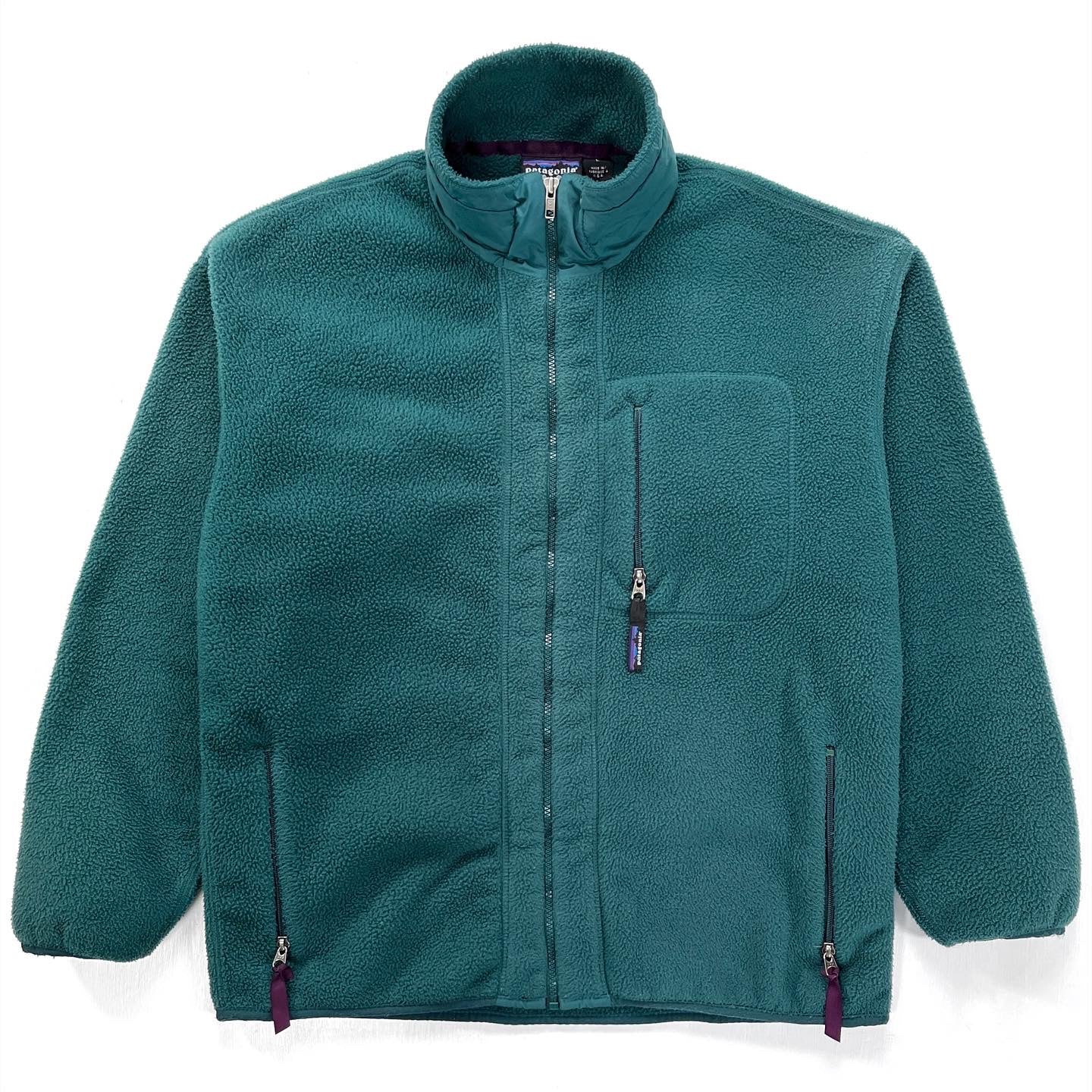 1993 Patagonia Made In The U.S.A. Synchilla Jacket, Spruce (L)