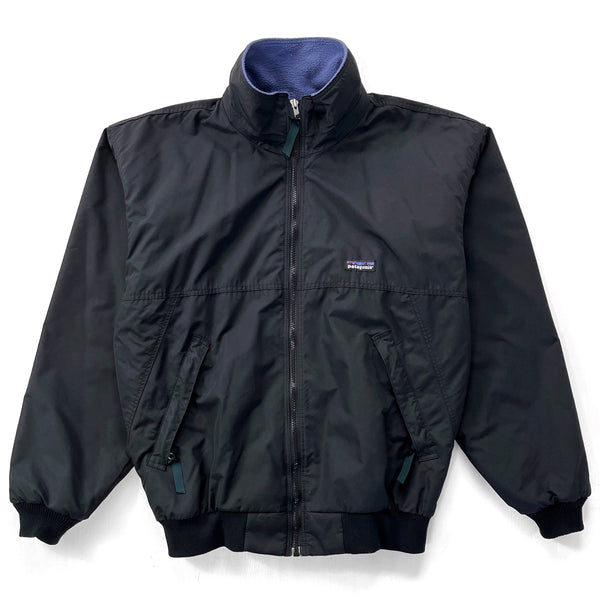 1993 Patagonia Shelled Synchilla Fleece Jacket, Black & Blue (M)