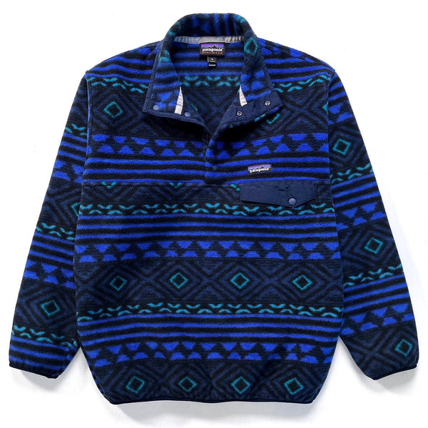 2016 Patagonia Printed Synchilla Snap-T, Saltillo: Navy Blue (M)