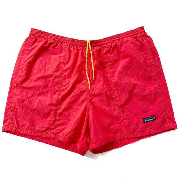 1997 Patagonia Mens 3.5” Nylon Baggies Shorts, Bright Coral (L/XL)