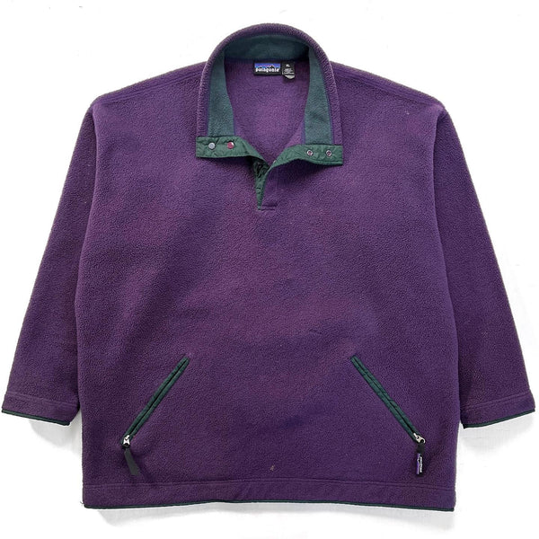 1994 Patagonia Synchilla Big-T Pullover, Eggplant & Hunter (XXL)
