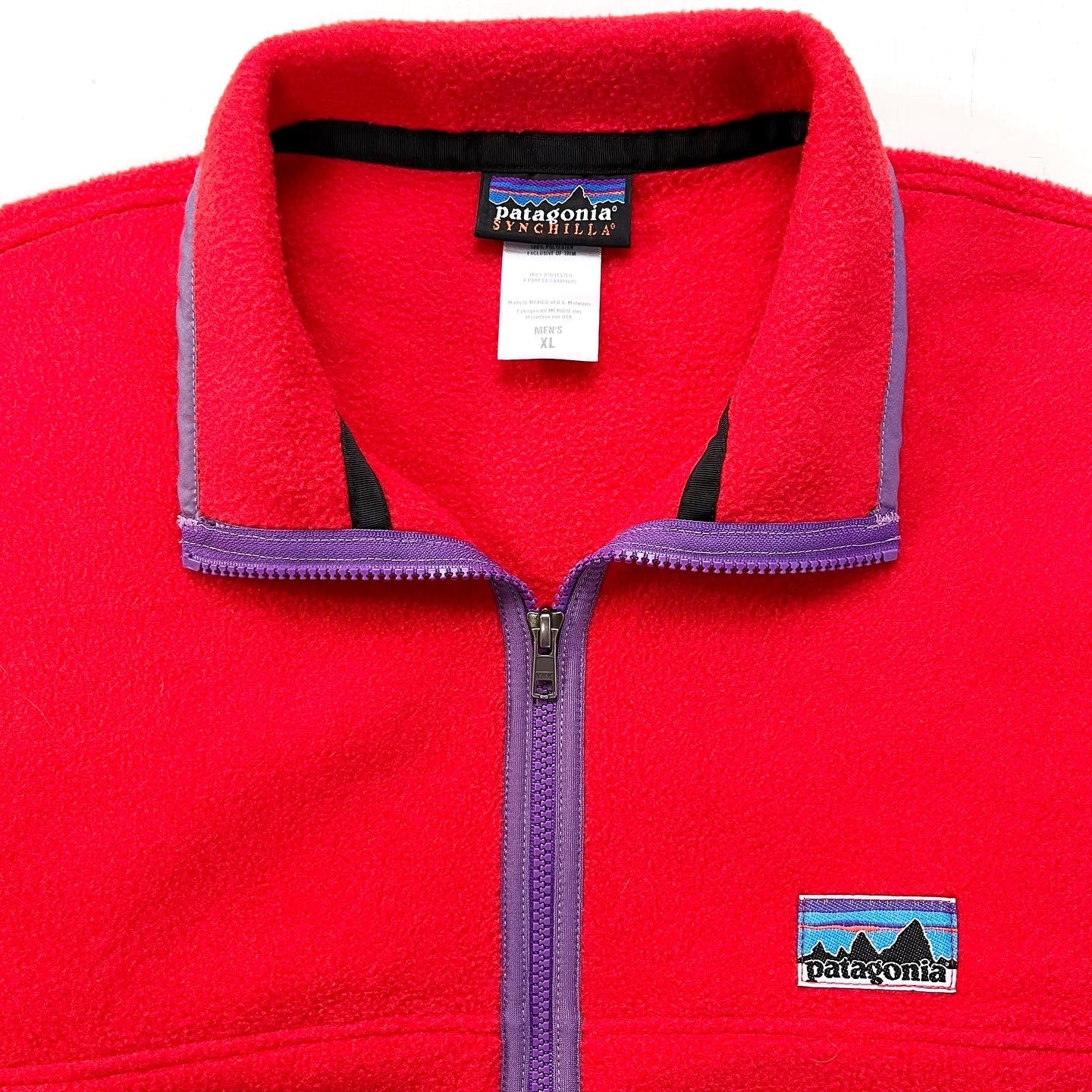 2008 Patagonia X Urban Outfitters Synchilla Cardigan, Bright Red (XL)