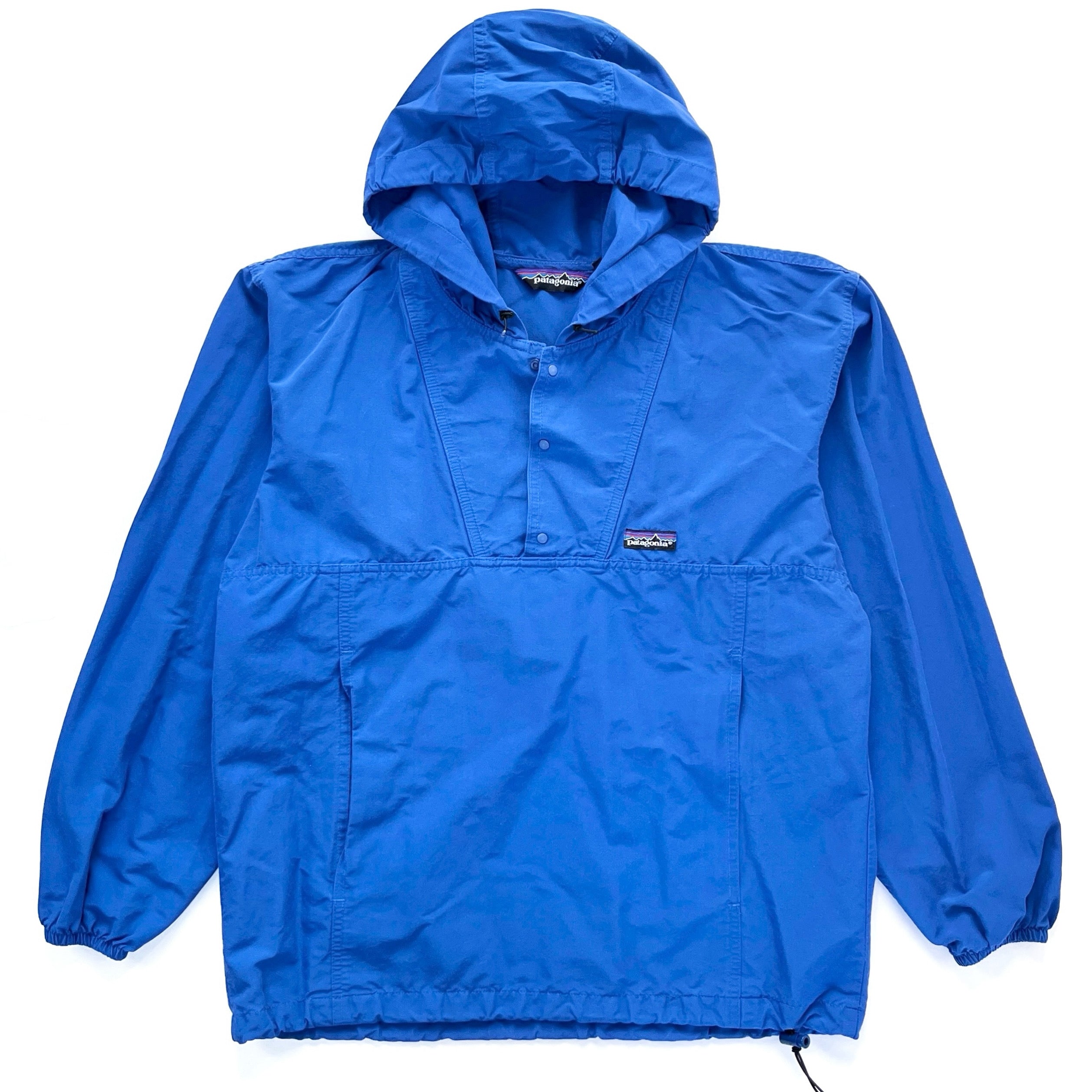 1987 Patagonia Made In The U.S.A. Hooded Baggies Pullover, Blue (M)