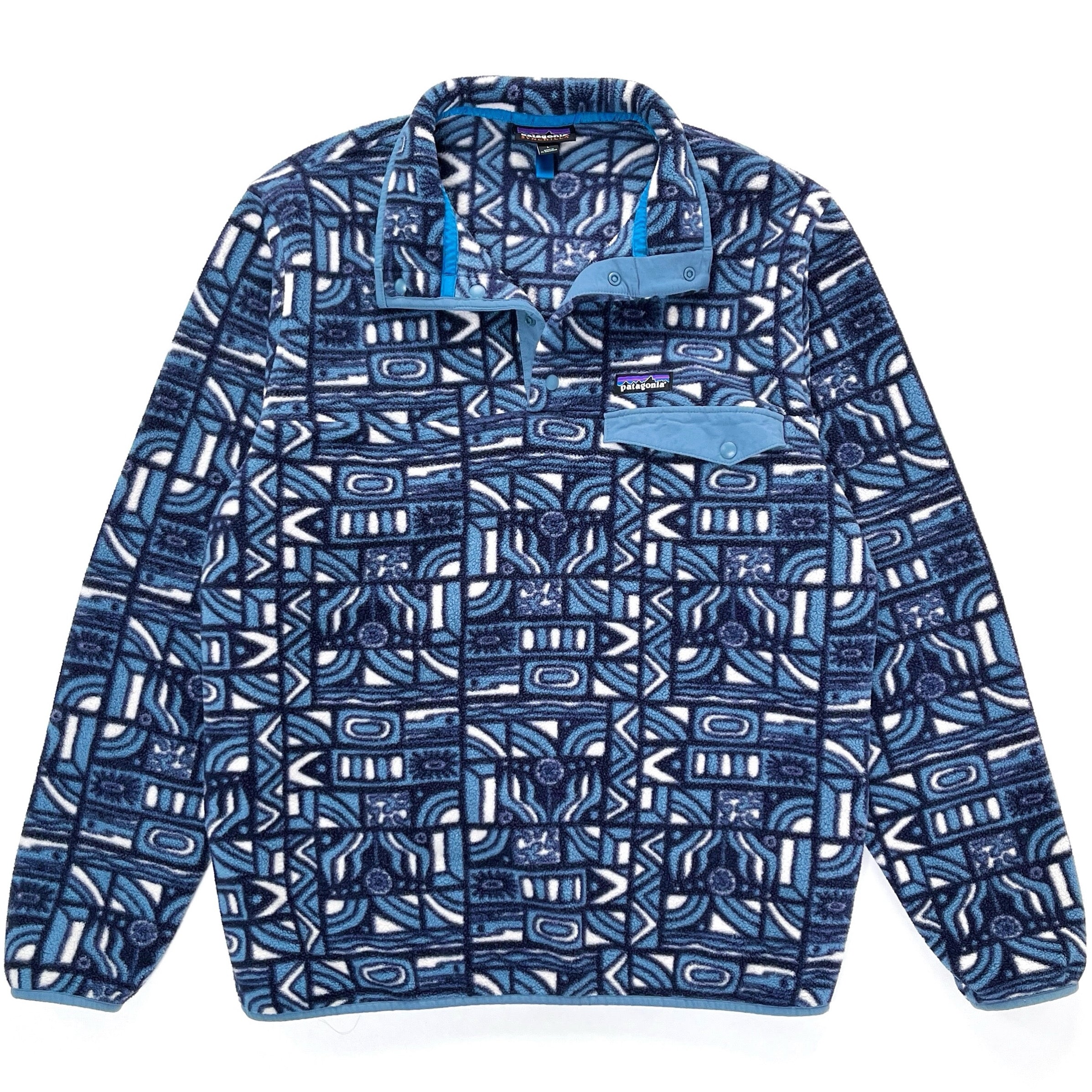 2024 Patagonia Printed Synchilla Snap-T Pullover, New Visions: New Navy (L)