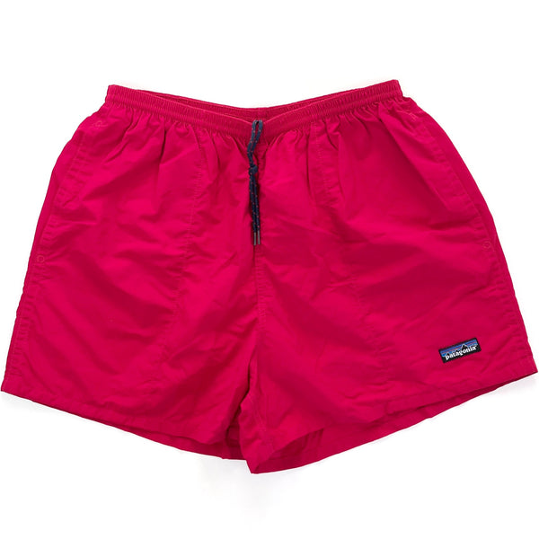 1998 Patagonia Mens 3.5” Nylon Baggies Shorts, Red (L)
