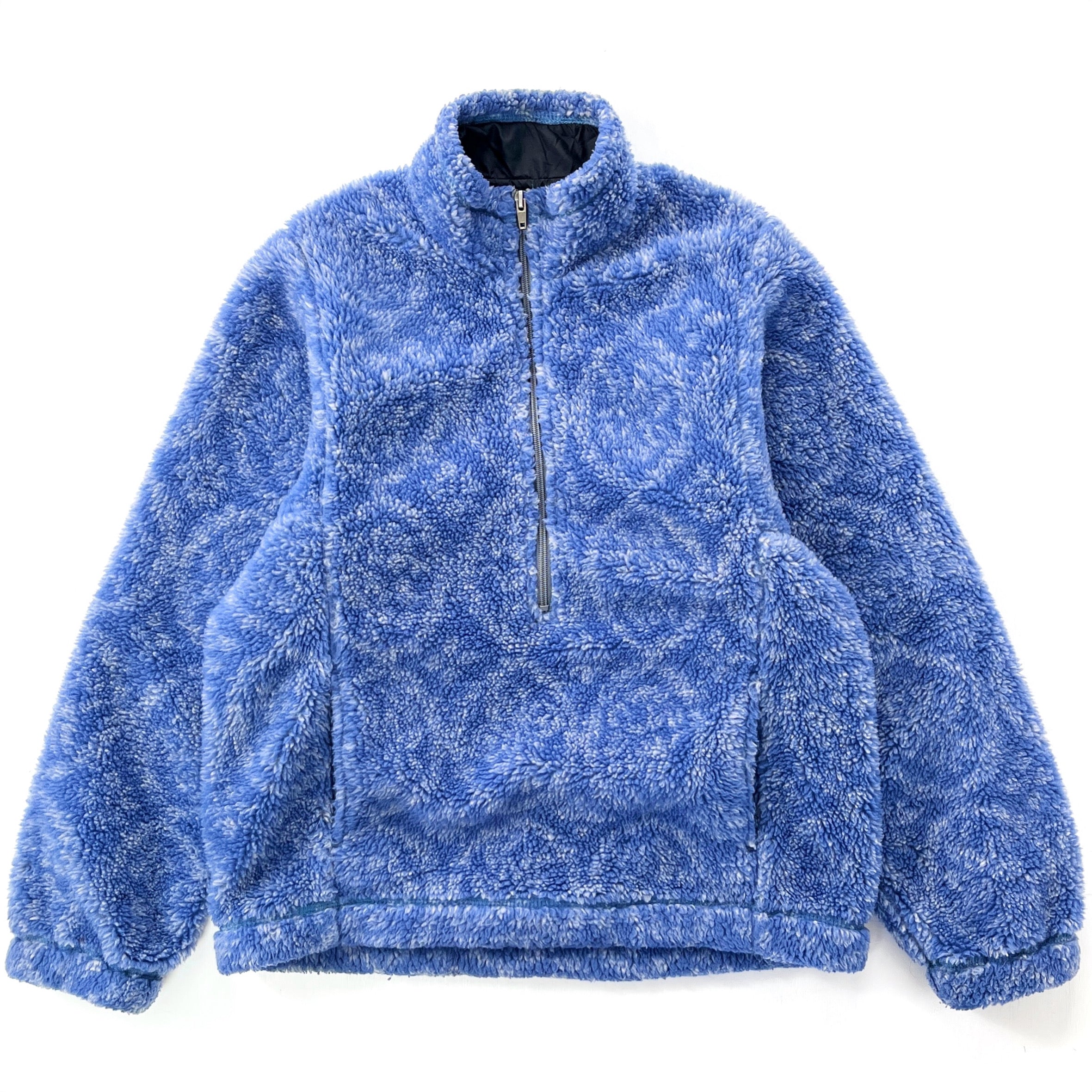 1998 Patagonia Womens Deep Pile Glissade Pullover, Kimono: Blue (S)