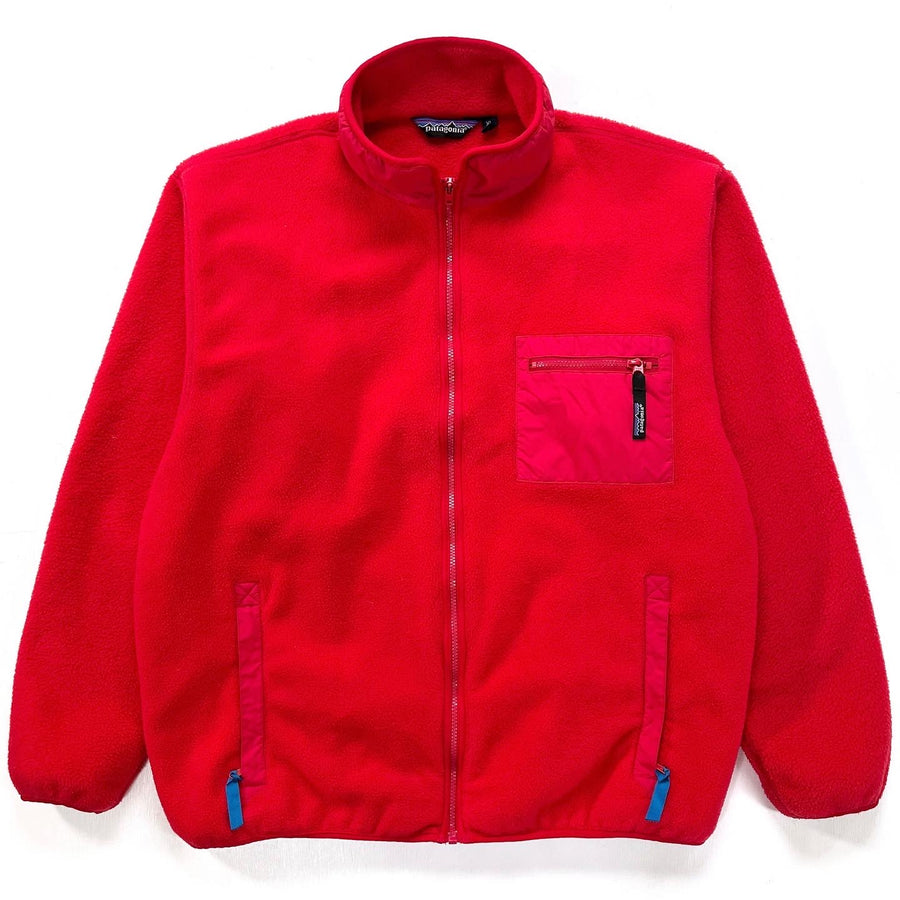 1988 Patagonia Made In The U.S.A. Synchilla Jacket, Grenadine (XL)