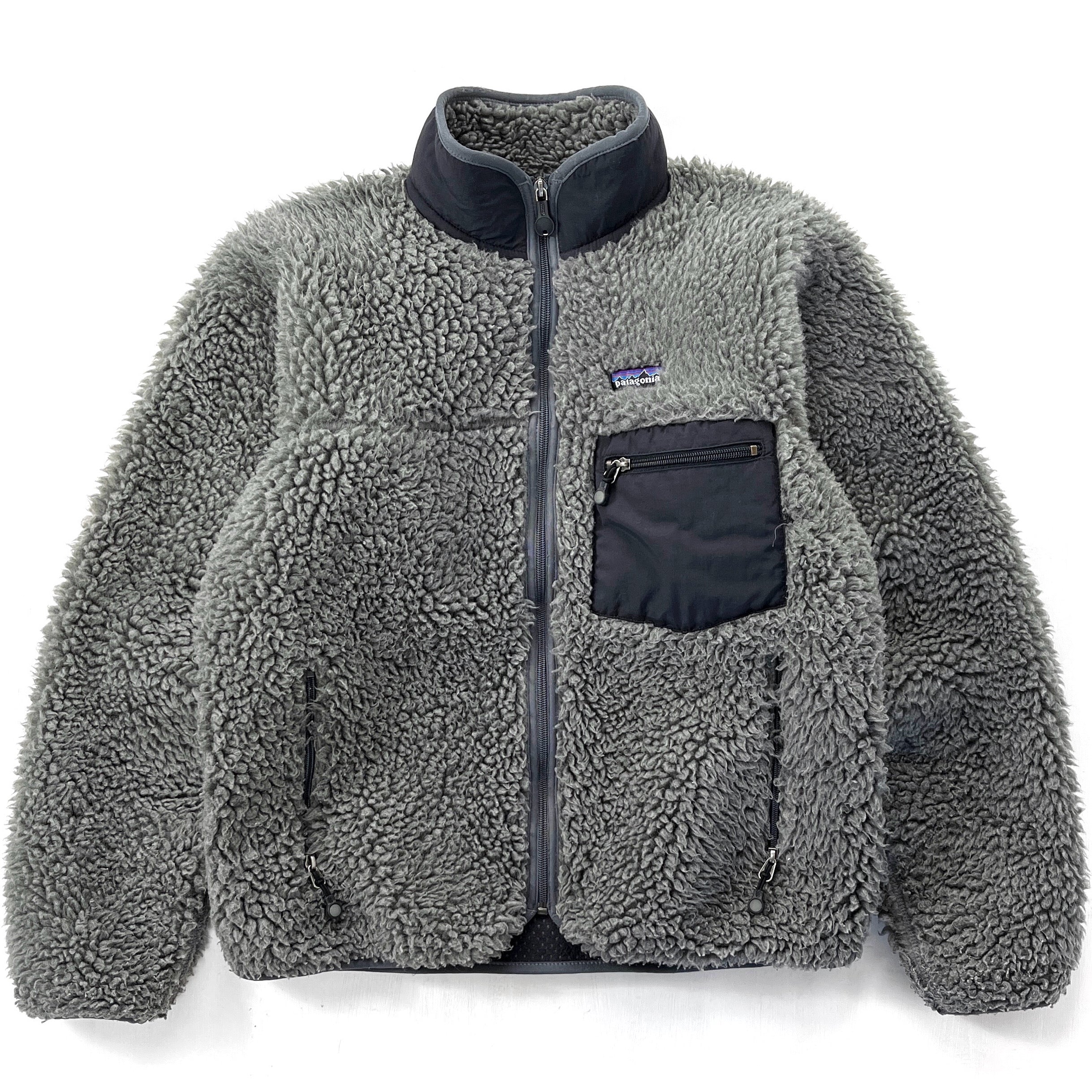 2003 Patagonia “Deep Pile” Classic Retro Cardigan, Charcoal (S)