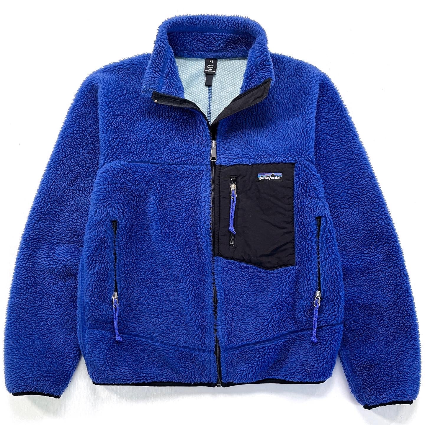 1998 Patagonia Classic Retro-X Jacket, Blue Ribbon & Black (S)