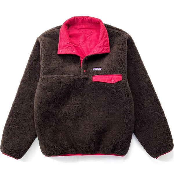2007 Patagonia Reversible Deep Pile Snap-T Pullover, Velvet Brown (S)