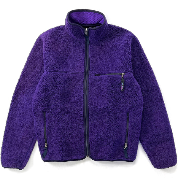 1990 Patagonia Made In The U.S.A. Retro Pile Cardigan, Eggplant (L)