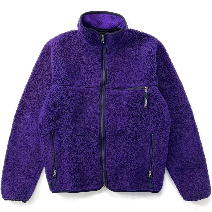 1990 Patagonia Made In The U.S.A. Retro Pile Cardigan, Eggplant (L)