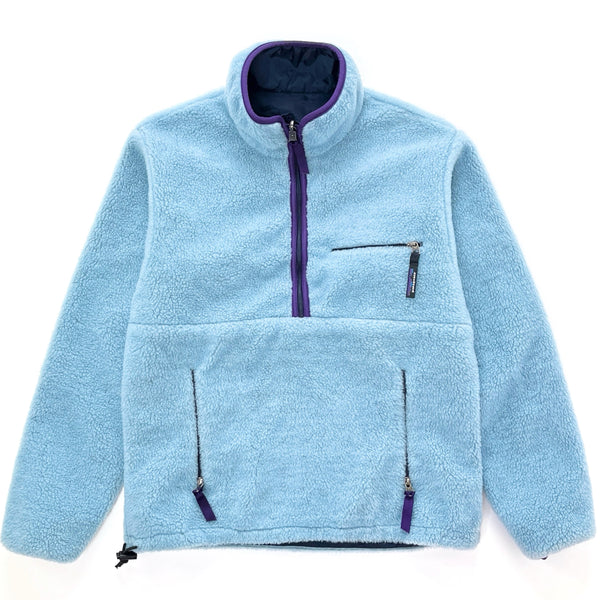 1993 Patagonia Reversible Deep Pile Glissade Pullover, Glacier Blue (S)