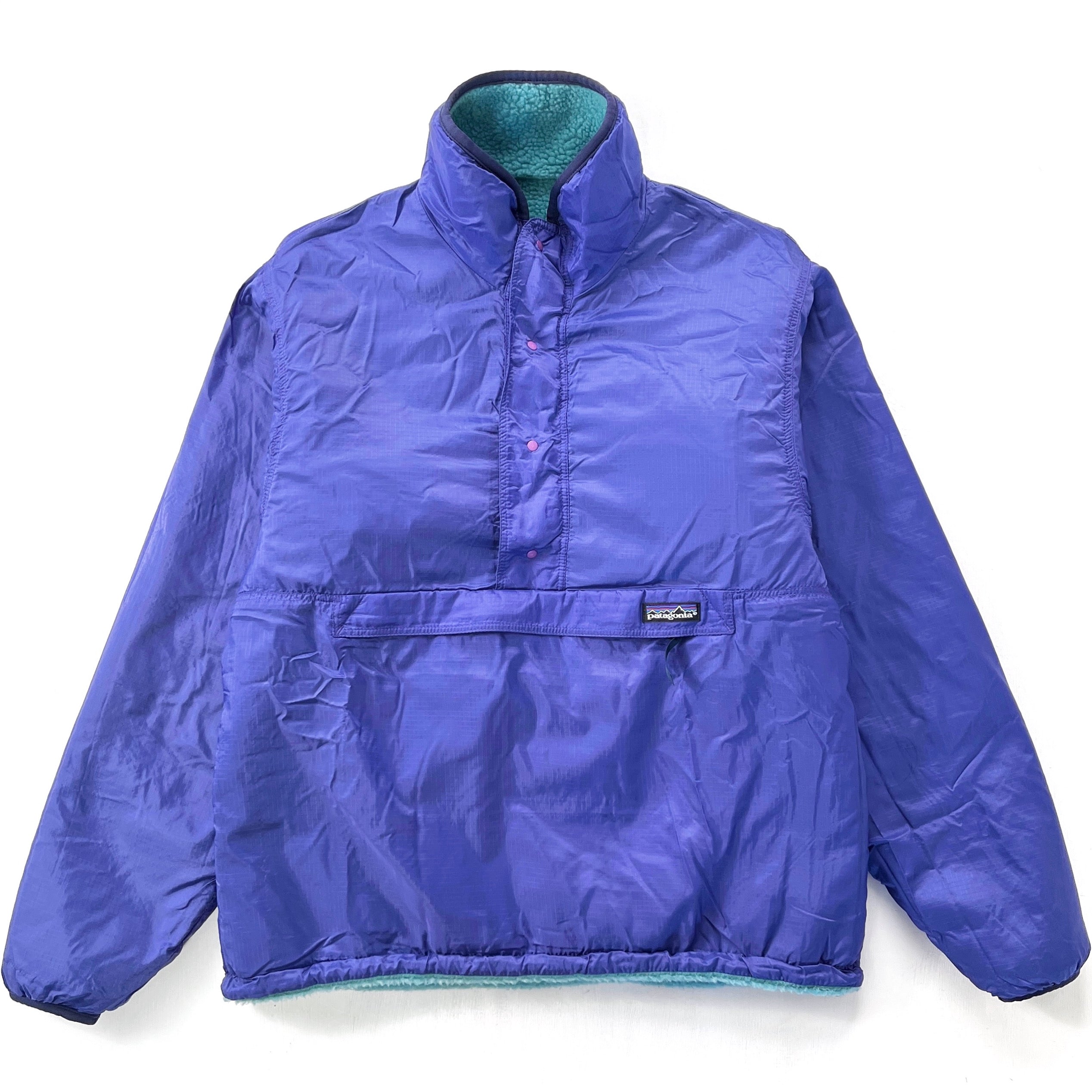 1992 Patagonia Reversible Pile Glissade Pullover, Sea Green (M)