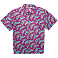 1992 Patagonia Mens Cotton A/C Print Shirt, Fish: Red (L)
