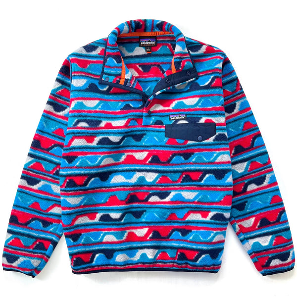 2016 Patagonia Printed Synchilla Snap-T Pullover, Delta: Navy Blue (S)