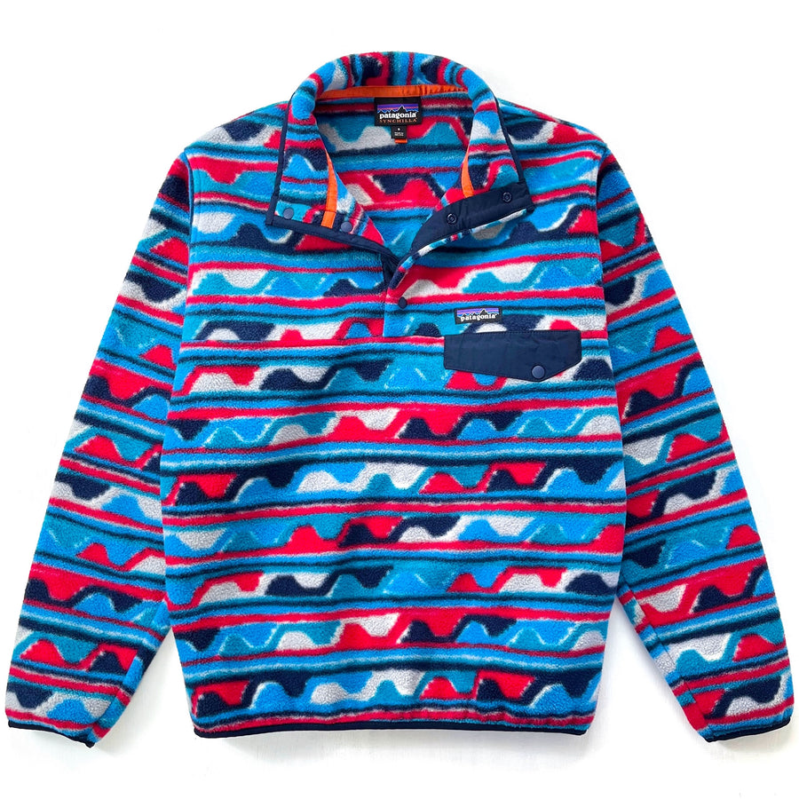 2016 Patagonia Printed Synchilla Snap-T Pullover, Delta: Navy Blue (S)