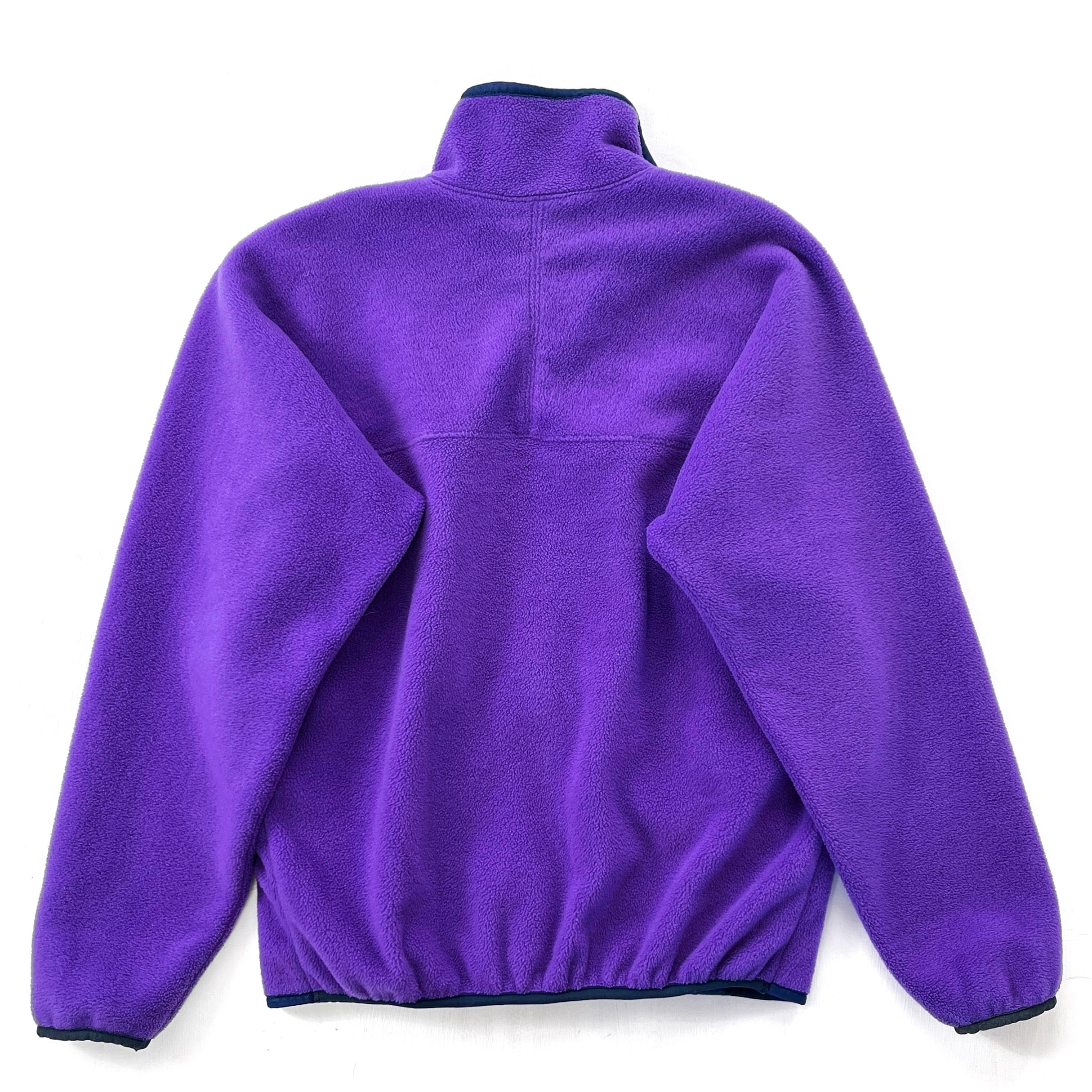 1985 Patagonia First Edition Full-Zip Synchilla Cardigan, Purple (S)