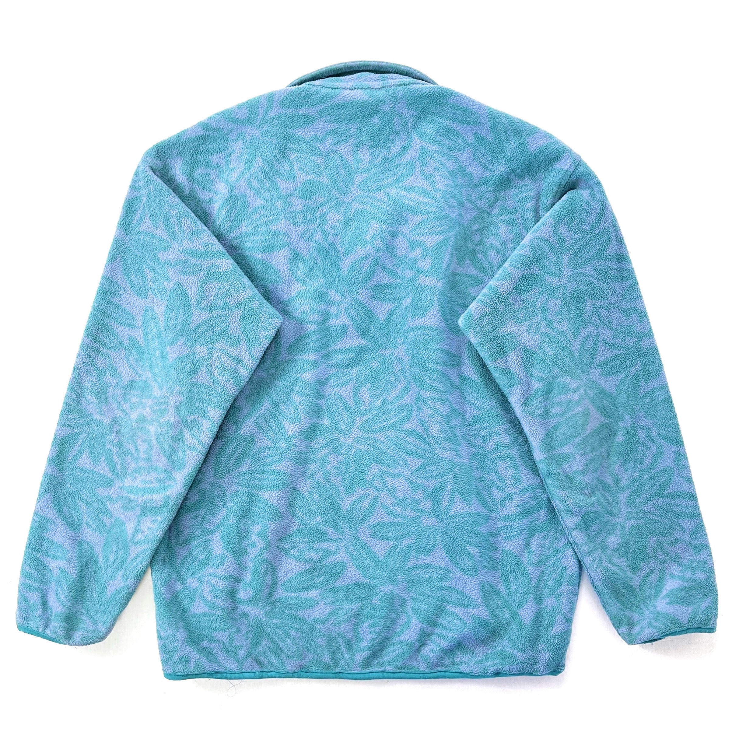 1994 Patagonia Printed Synchilla Snap-T, Tropical: Sea Green (M)