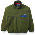 1994 Patagonia Synchilla Snap-T Pullover, Dark Olive & Ink Blue (L)