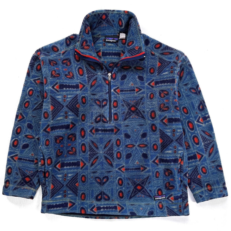 1993 Patagonia Printed Synchilla Sweater, Totem: Prussian Blue (S/M)