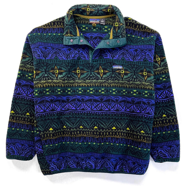 1997 Patagonia Printed Synchilla Snap-T, Tradewinds: Hunter (XL)