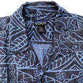 2001 Patagonia Mens A/C Print Shirt, Bark Cloth: Whale Blue (M/L)