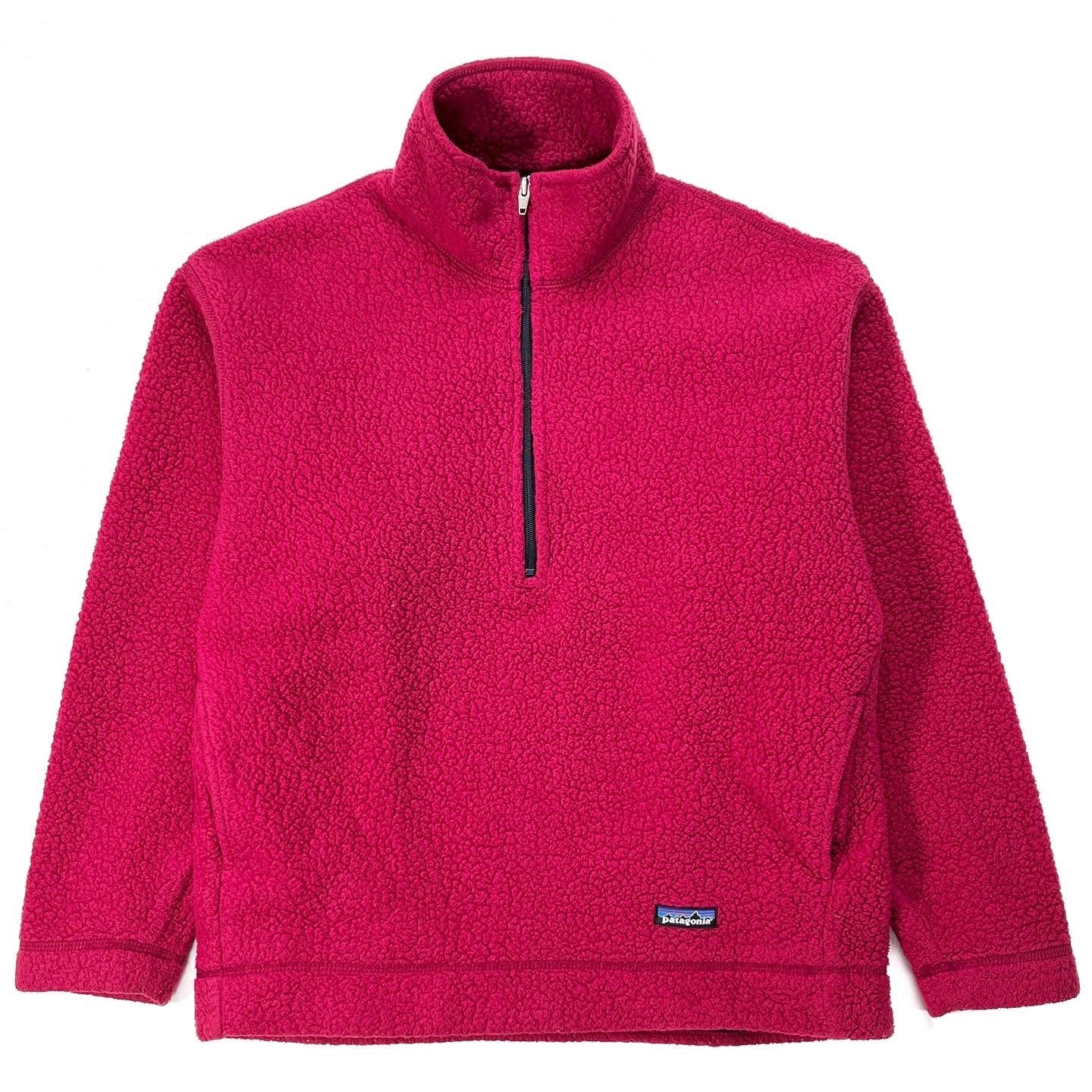 1996 Patagonia Shearling Synchilla Sweater, Cranberry (S)