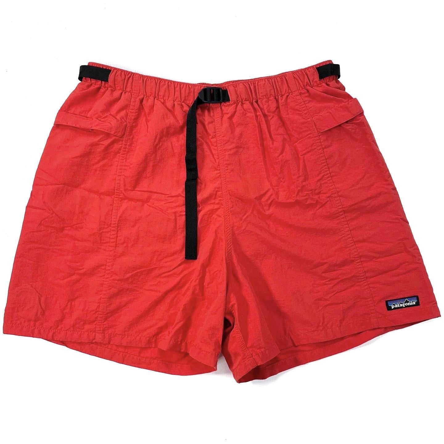 2001 Patagonia Mens 5” Belted River Shorts, Brick Red (XL)