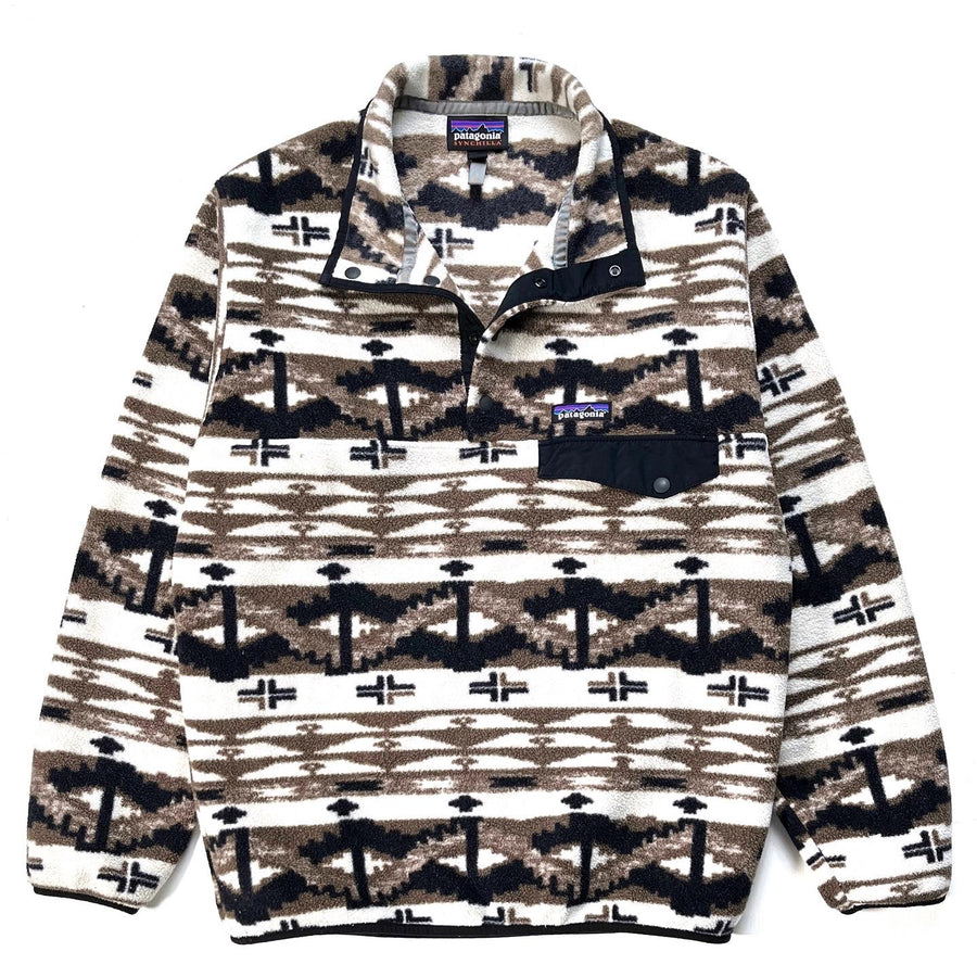 2018 Patagonia Printed Synchilla Snap-T, Shepard Knit: Birch (S)