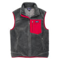 2015 Patagonia Mens Classic Retro-X Vest, Forge Grey & Red (M)