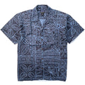 2001 Patagonia Mens A/C Print Shirt, Bark Cloth: Whale Blue (M/L)