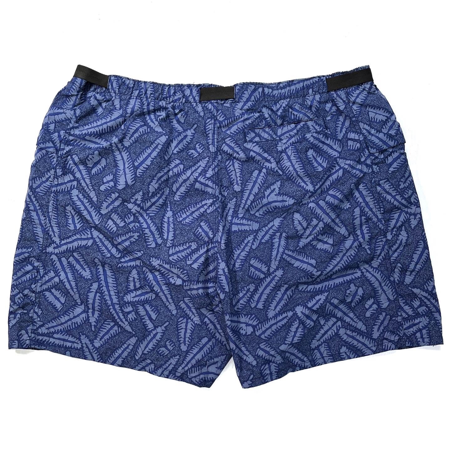 1996 Patagonia Mens 4” Printed River Shorts, Spiney: Blueberry (XL)