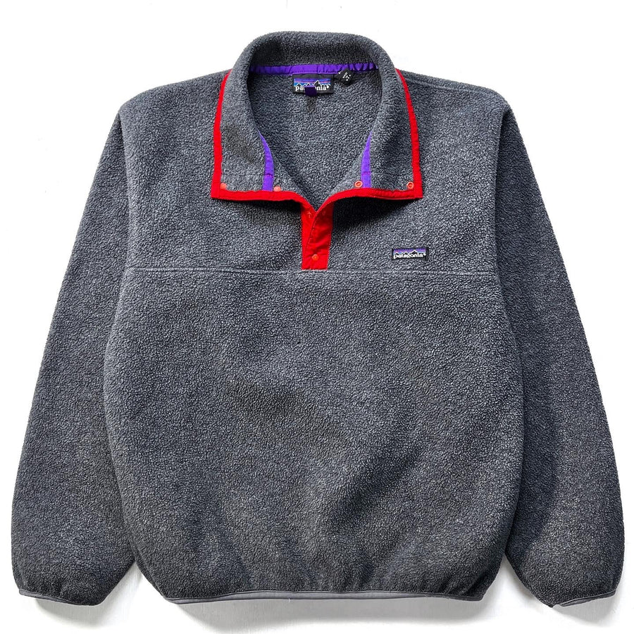 1989 Patagonia Made In The U.S.A. Synchilla Snap-T, Charcoal (M)
