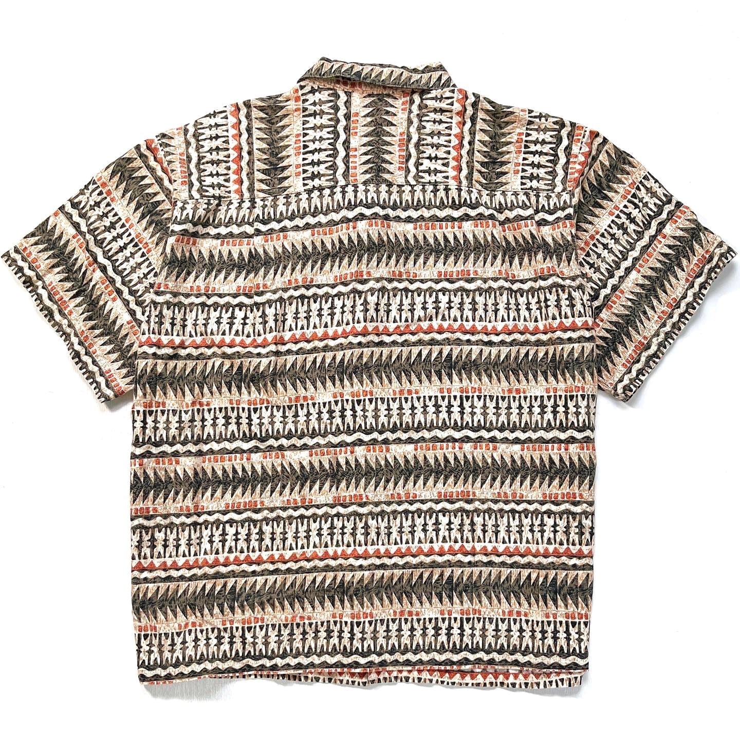 1997 Patagonia Mens A/C Cotton Print Shirt, Tapa: Orange (XL/XXL)