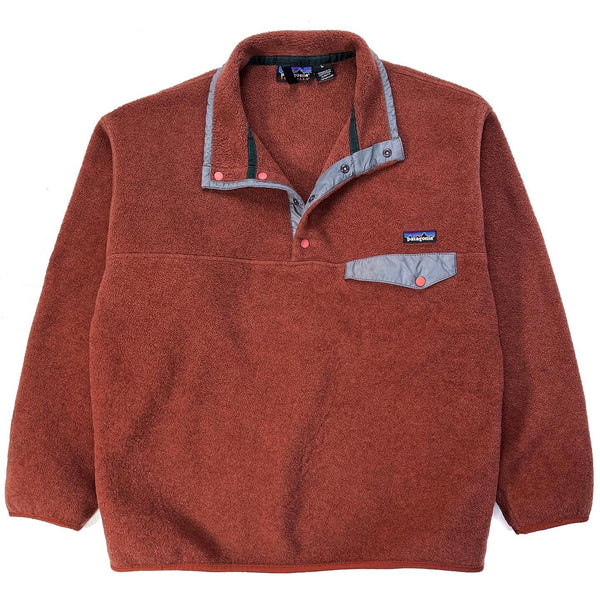 1999 Patagonia Synchilla Snap-T, Rust Brown & Asphalt (L)