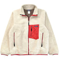 2007 Patagonia Classic Retro-X Fleece Jacket, Natural & Red (L)