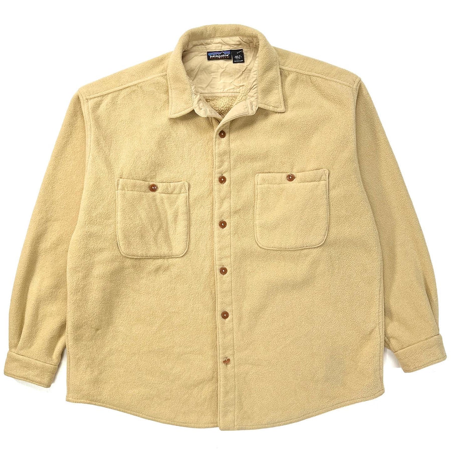 1996 Patagonia Synchilla Shearling Fleece Overshirt, Maize (XL)