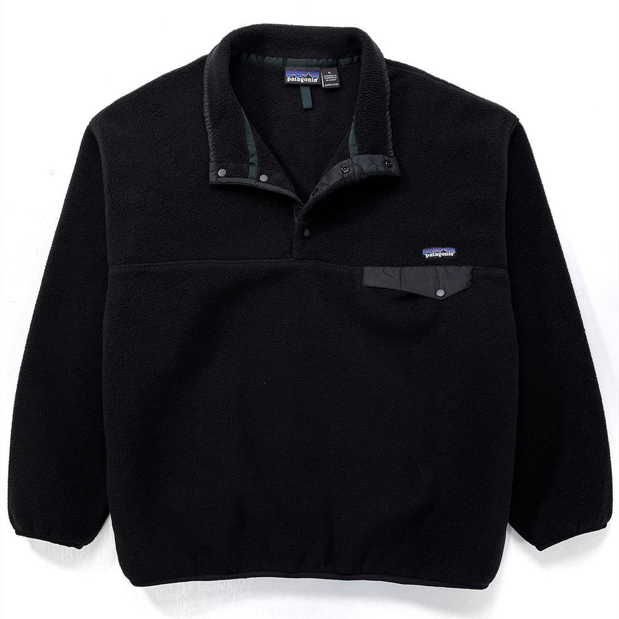 1994 Patagonia Synchilla Snap-T Pullover, Black & Hunter (XL)