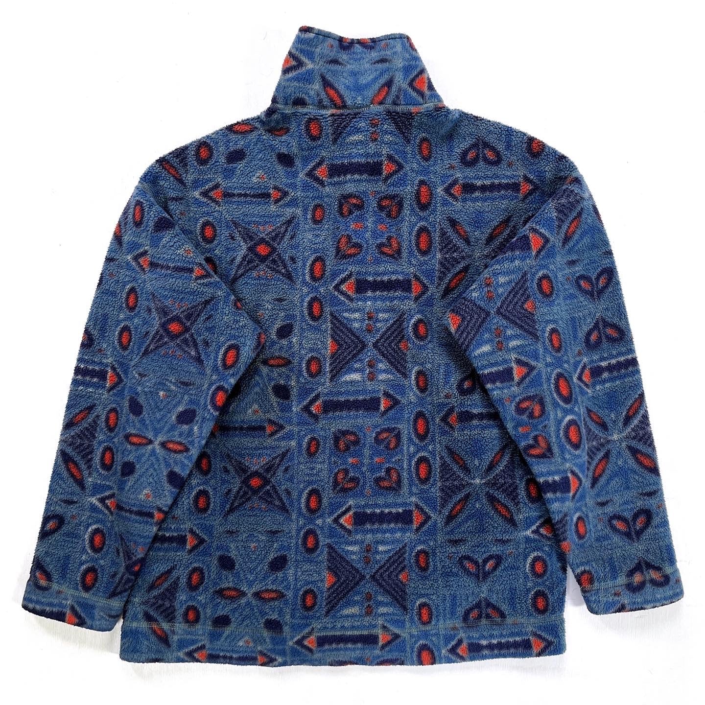1993 Patagonia Printed Synchilla Sweater, Totem: Prussian Blue (S/M)