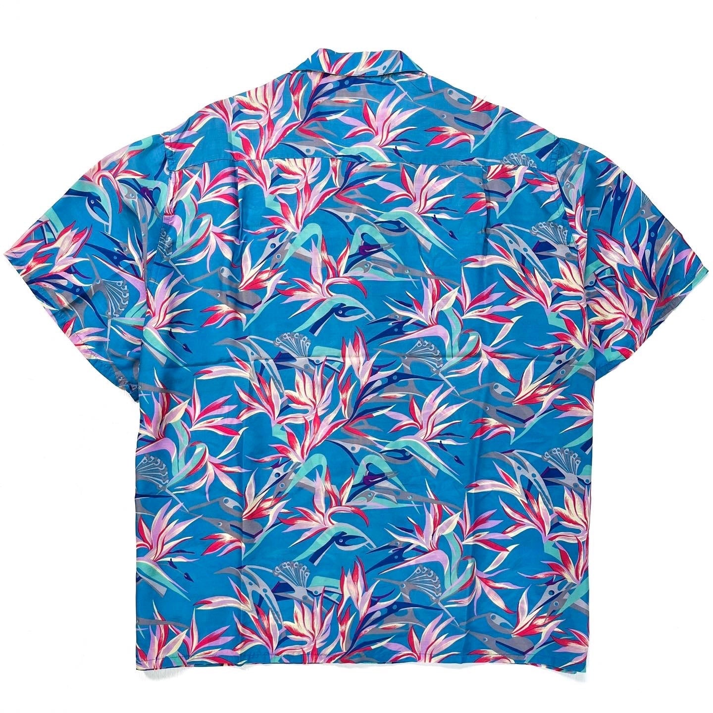1985 Patagonia Pataloha Hawaiian Shirt, Birds of Paradise (XL)