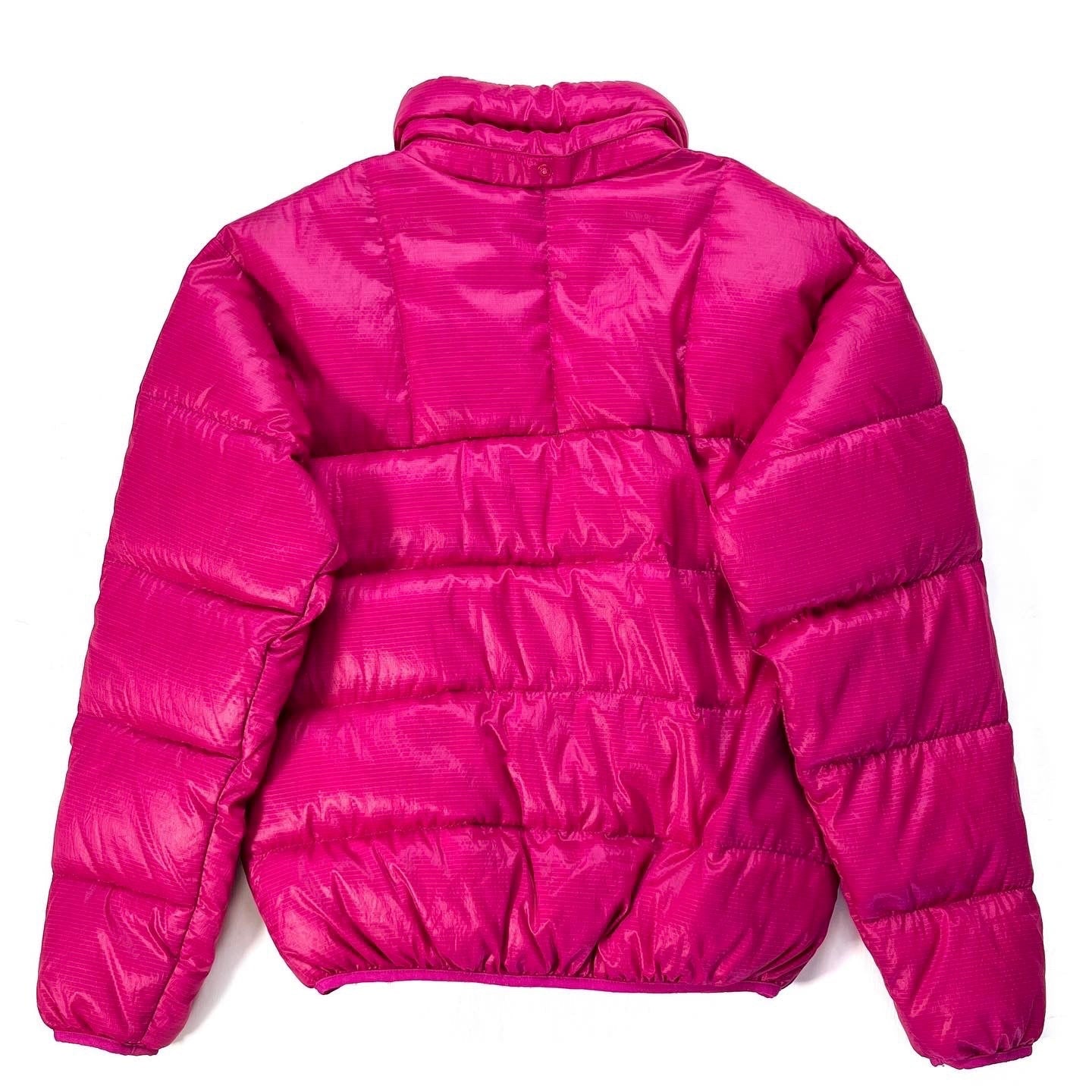 1989 Patagonia HiLoft Goose Down Jacket, Fuchsia & Electric Blue (S)