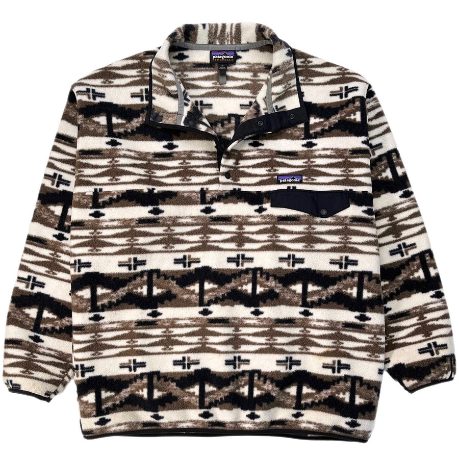 2018 Patagonia Printed Synchilla Snap-T, Shepard Knit: Birch (XL)