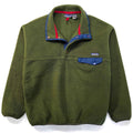 1994 Patagonia Synchilla Snap-T Pullover, Dark Olive & Ink Blue (L)