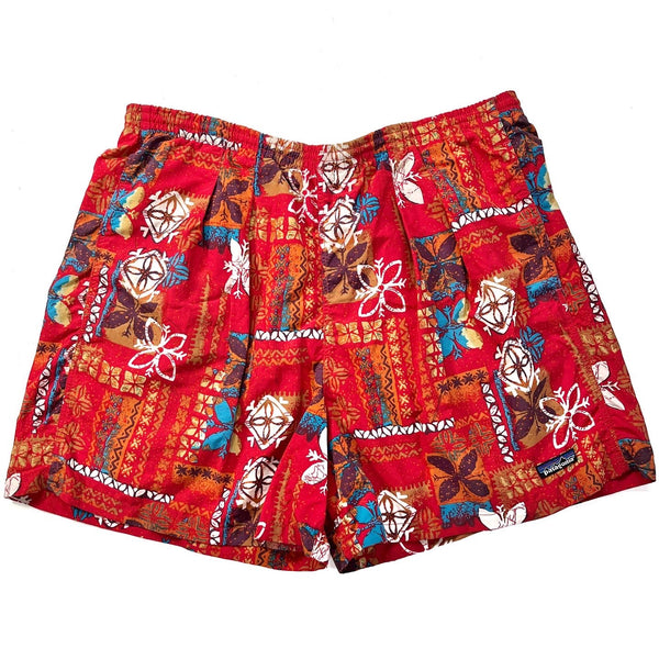 1996 Patagonia Mens 5” Printed Pleated Baggies Shorts (XL)