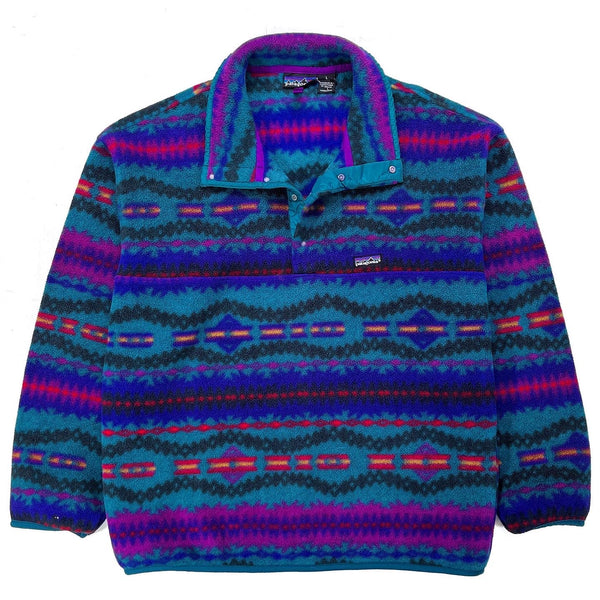 1993 Patagonia Printed Synchilla Snap-T, Sacajawea: Bluegrass (L)