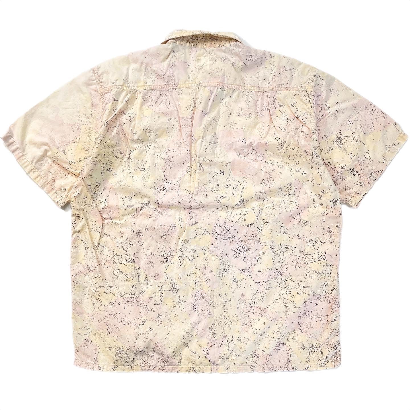 1990 Patagonia Mens A/C Cotton Print Shirt, Sahara Map (M)