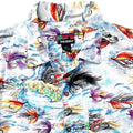 1993 Patagonia Mens Pataloha Print Shirt, Fly Fishing Print (L)