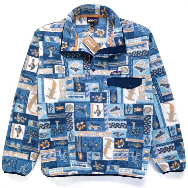 2021 Patagonia Printed Synchilla Snap-T, Galapagos: Blue (M/L)